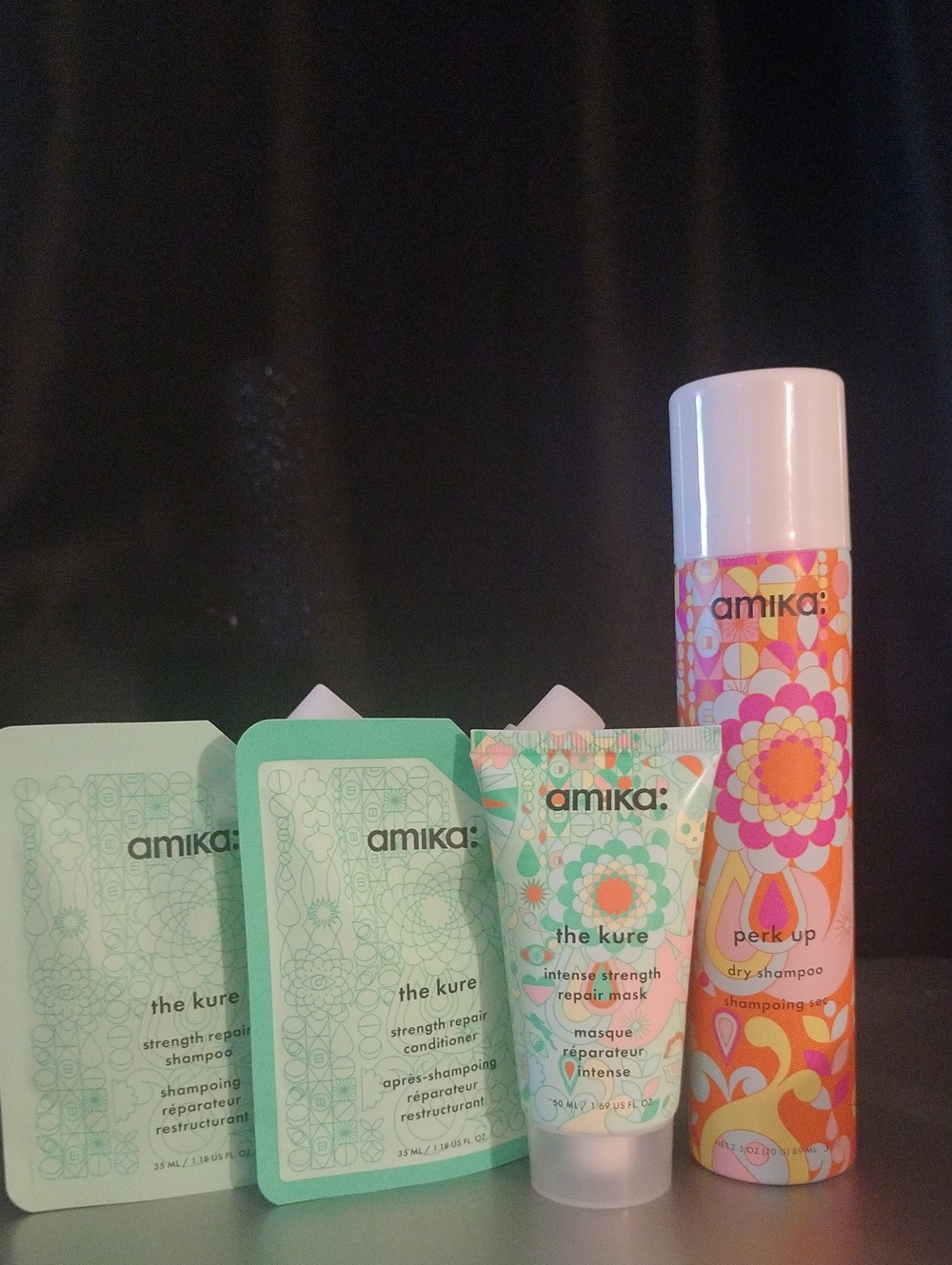 amika Shampoo & Conditioner, Repair Mask and Dry Shampoo Set